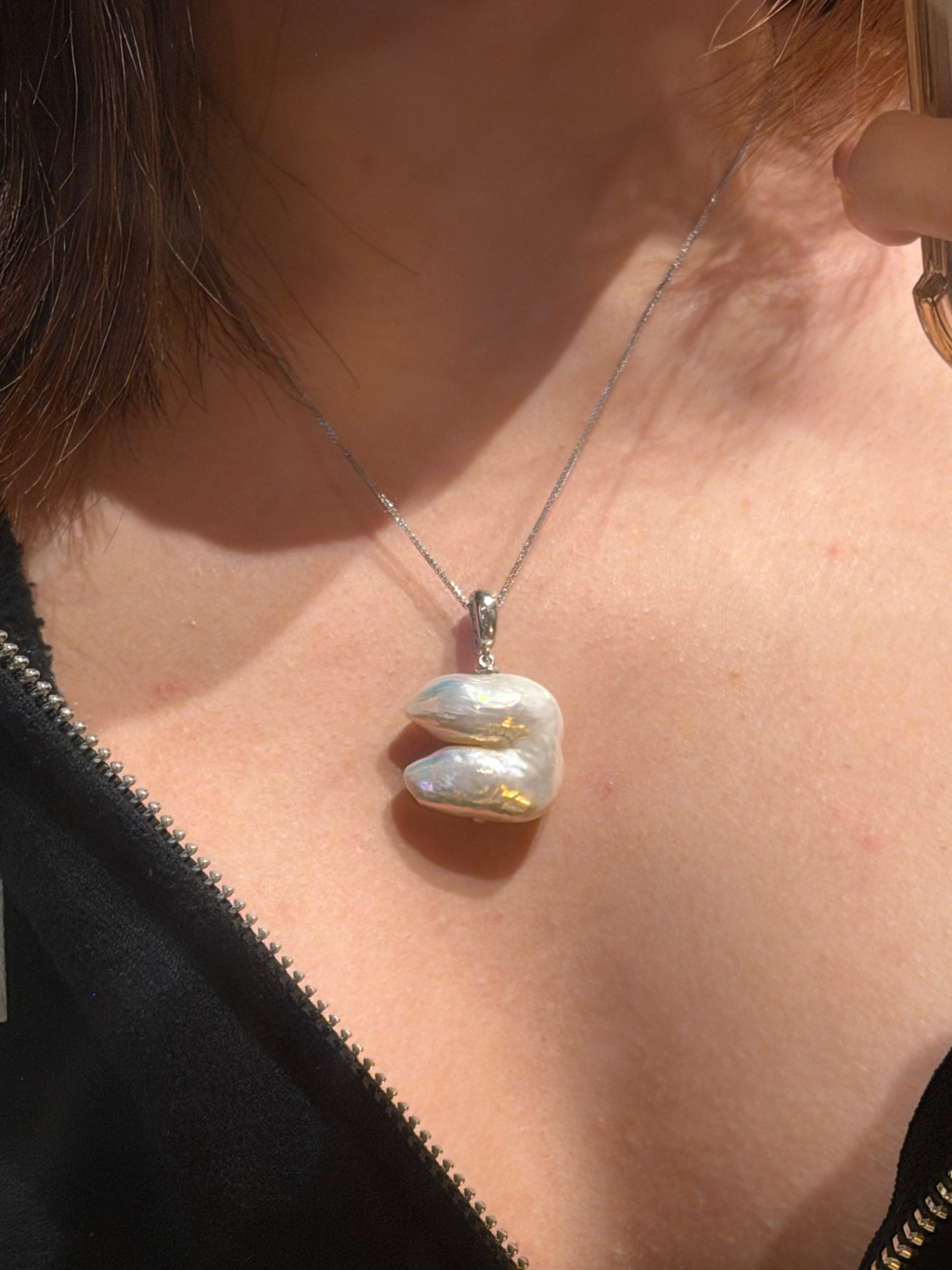 One-of-a-Kind Sculptural Baroque Pearl Necklace