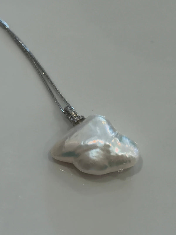 One-of-a-Kind Freeform Baroque Pearl Pendant Necklace