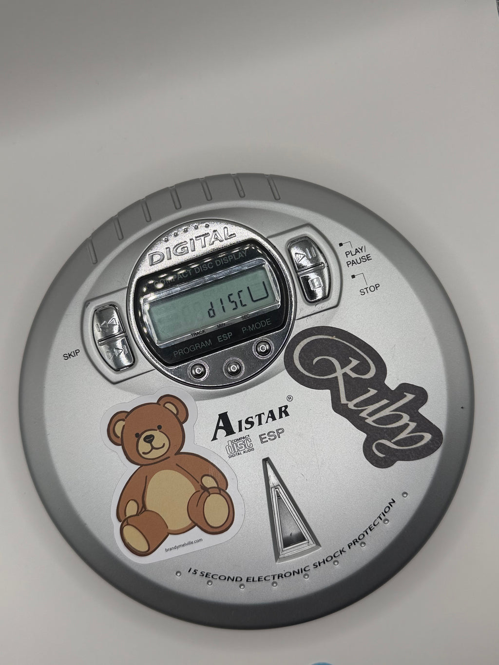 Aistar Portable compact disc Player Walkman in Sliver