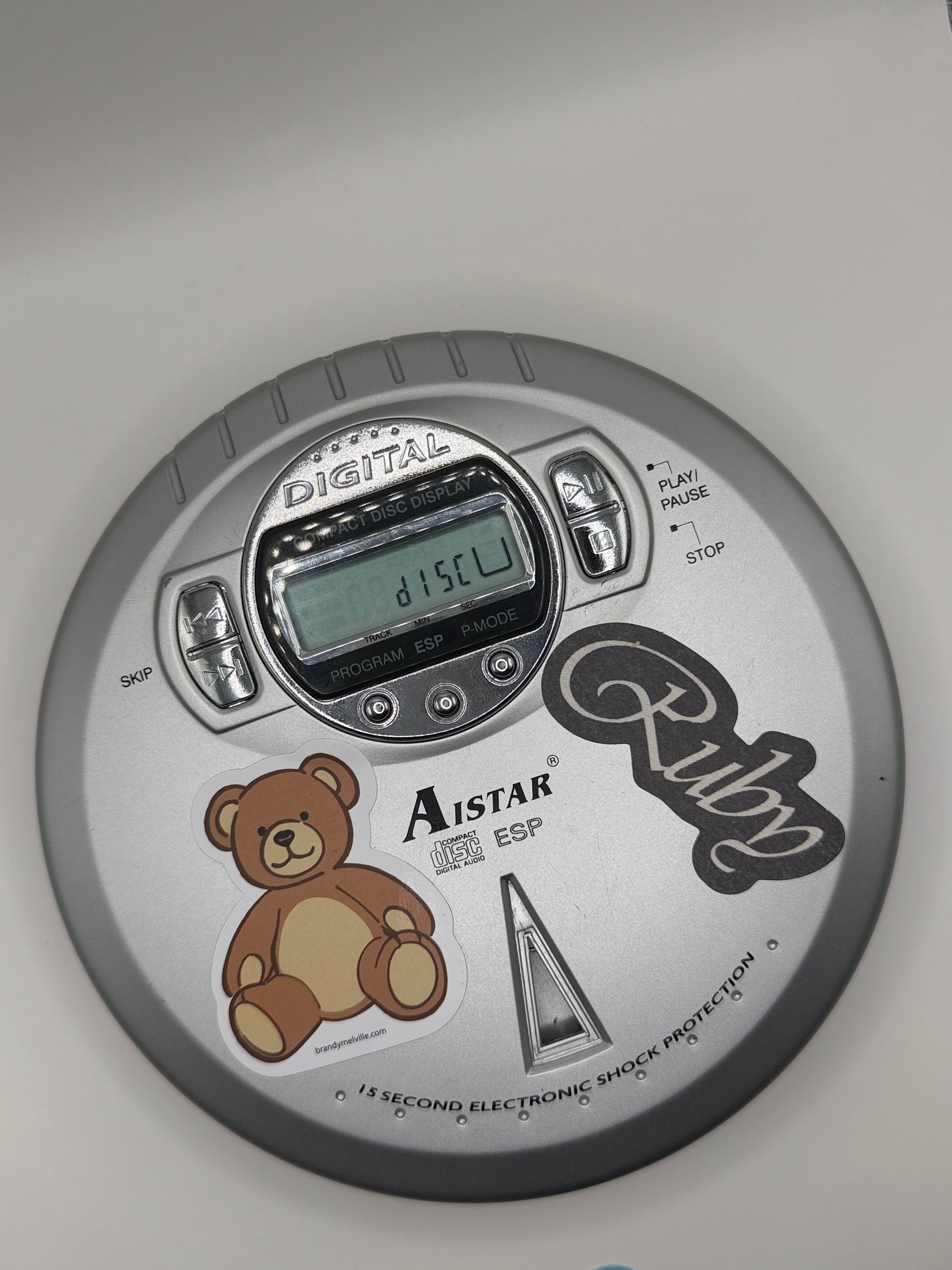 Aistar Portable compact disc Player Walkman in Sliver