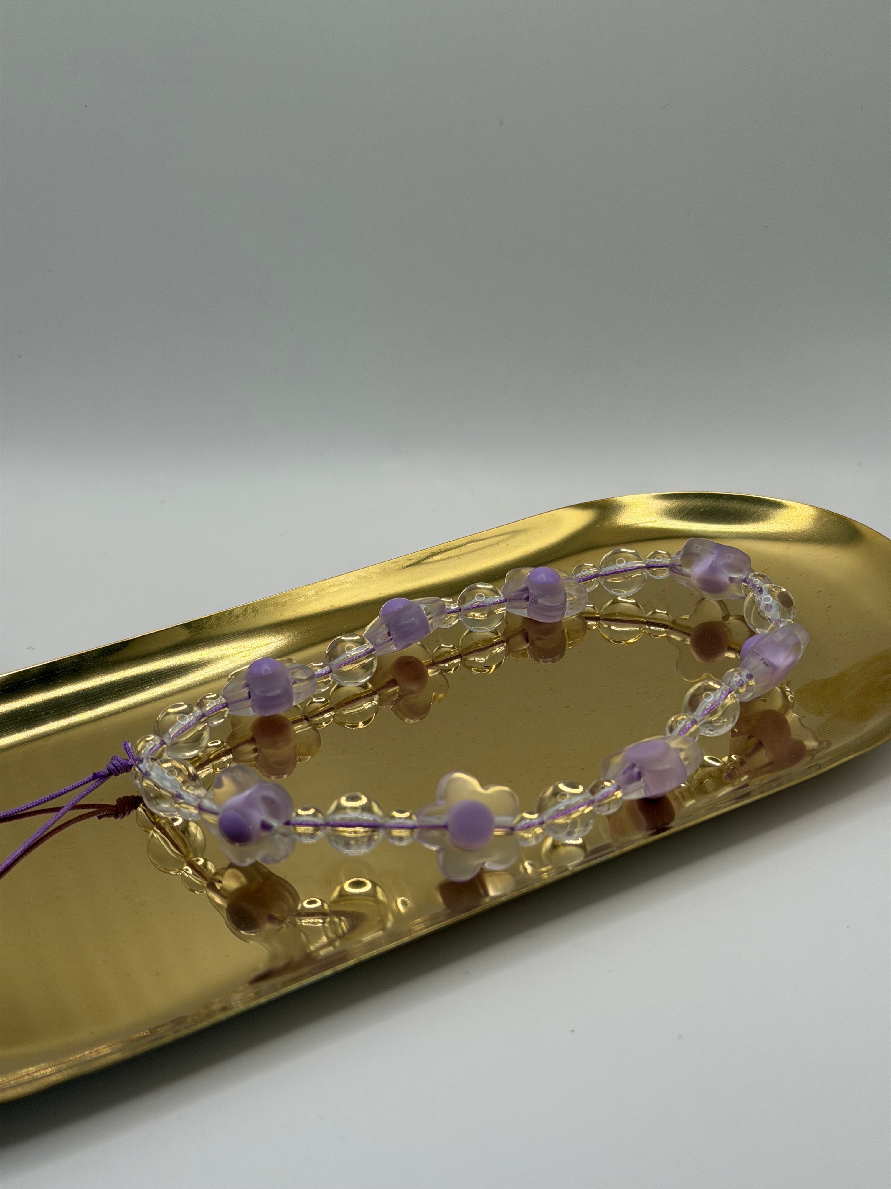 Lilac Bloom Beaded Strap