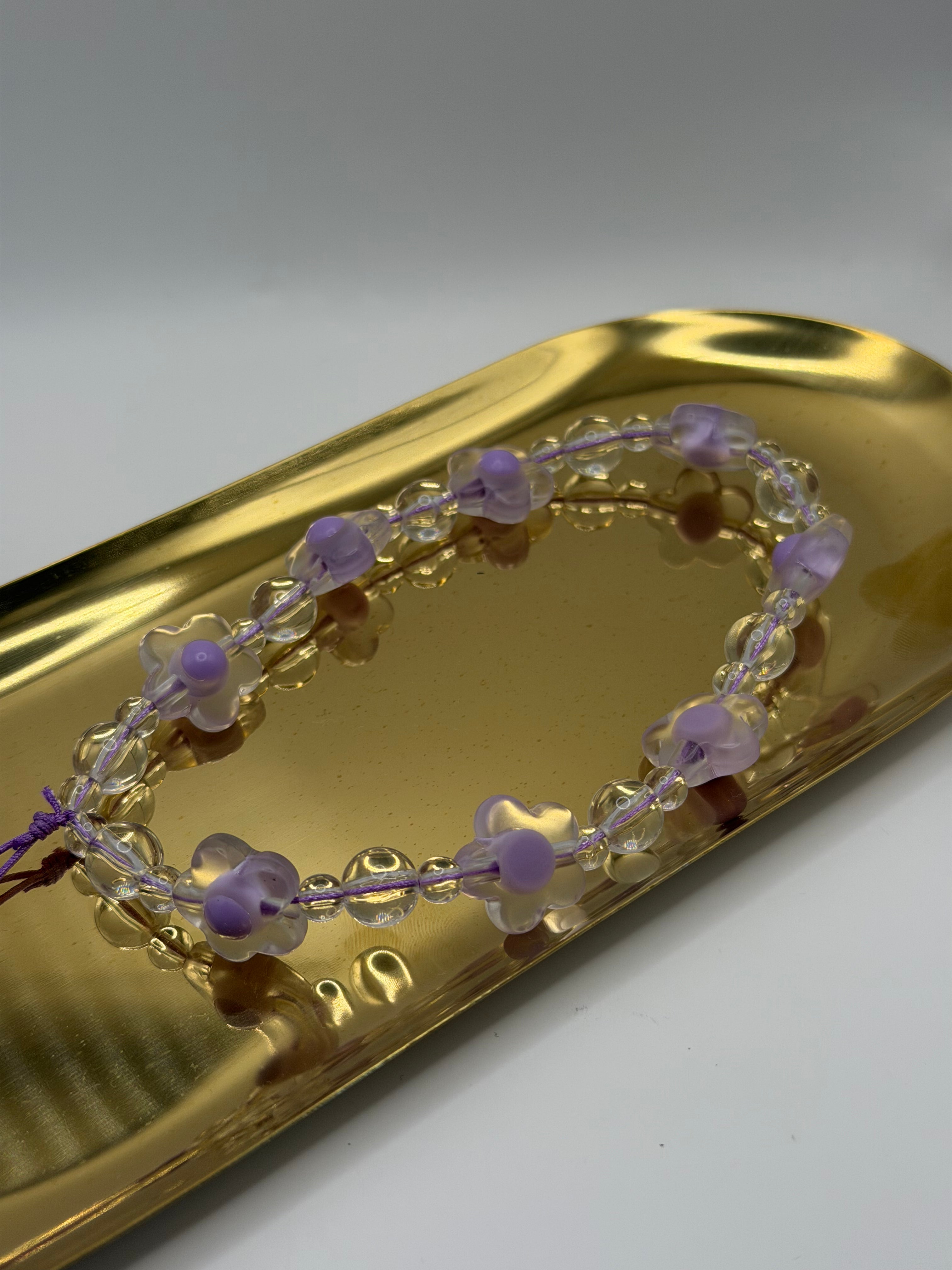 Lilac Bloom Beaded Strap