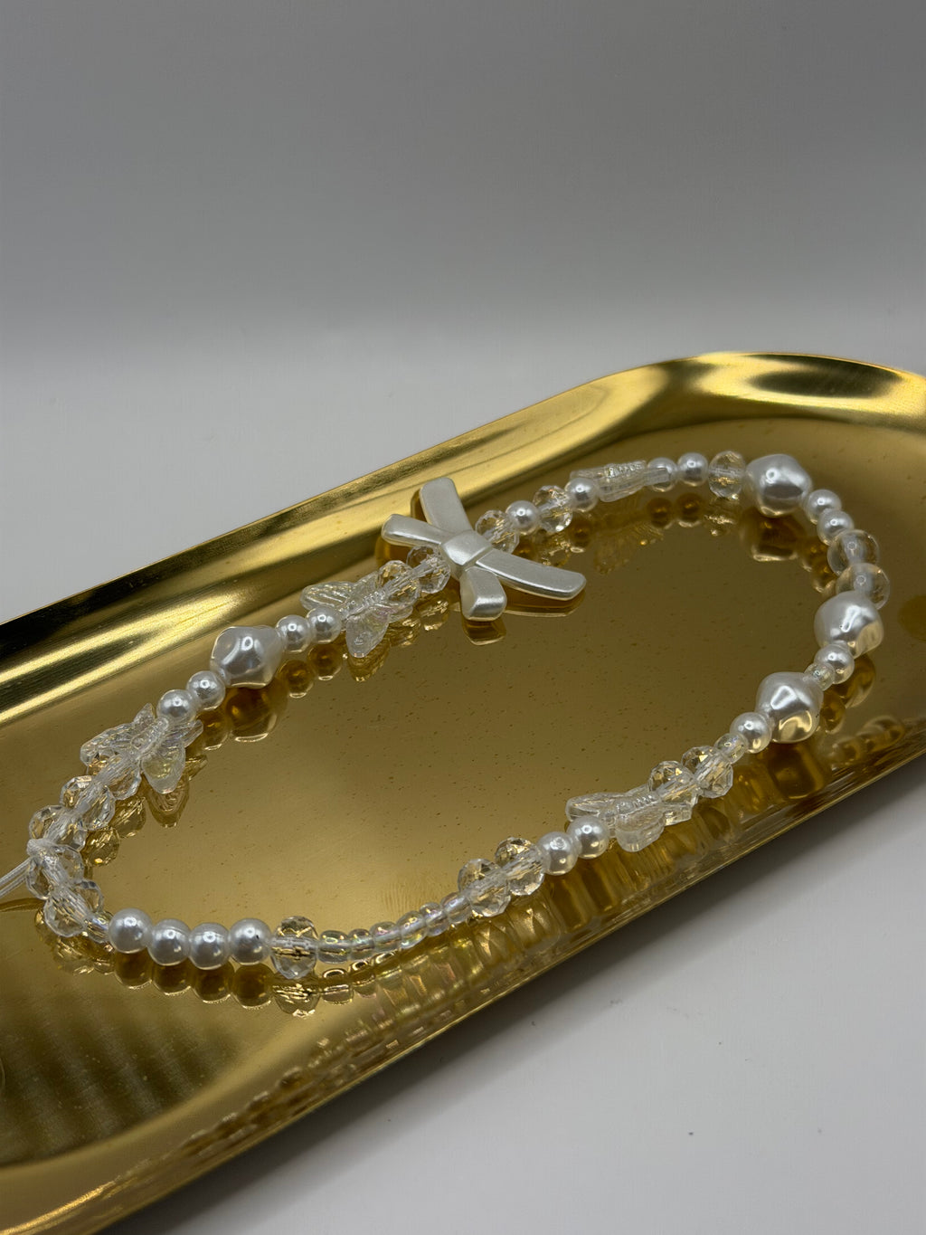 Pearl & Crystal Bow Elegance Strap