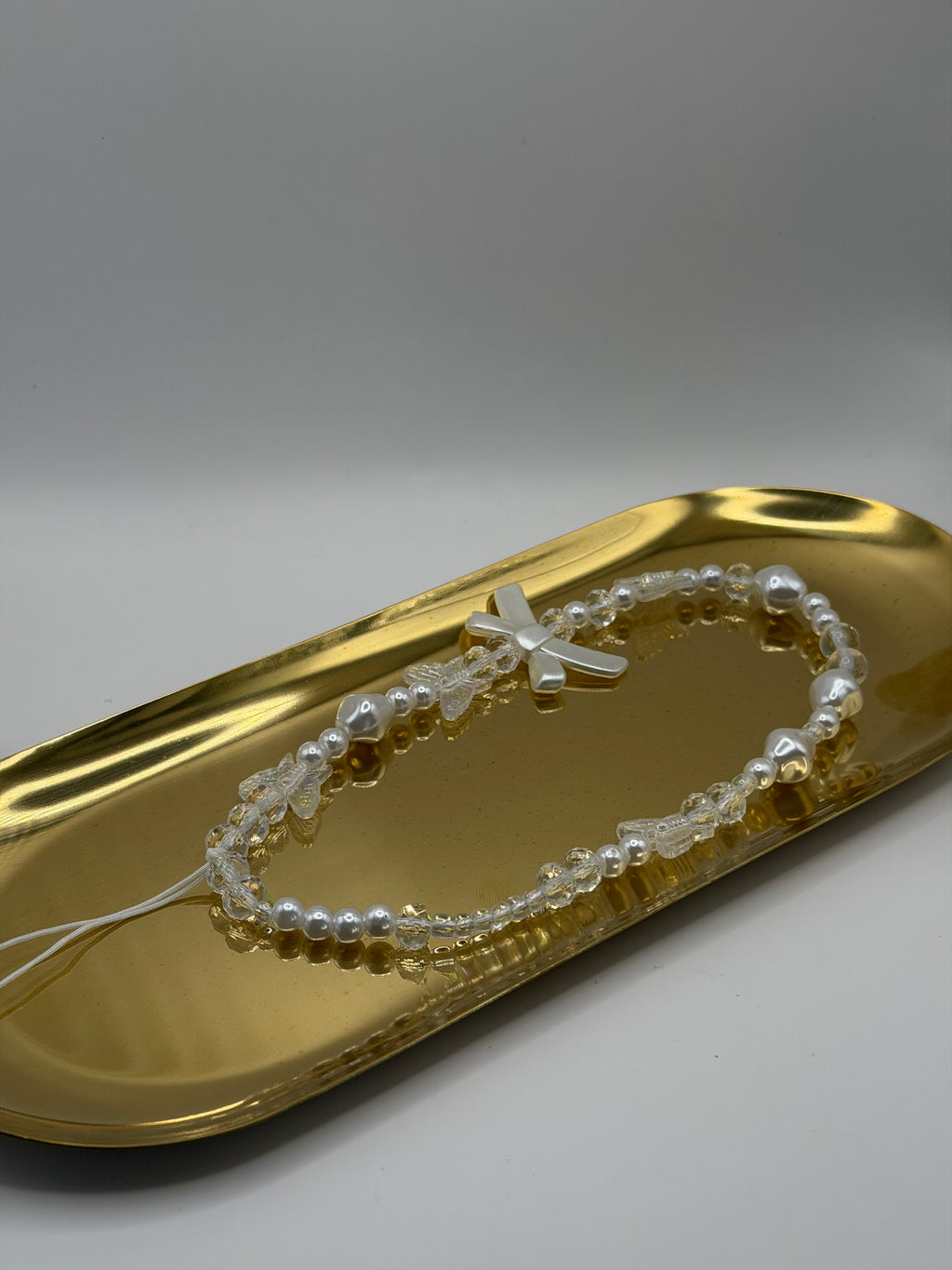 Pearl & Crystal Bow Elegance Strap